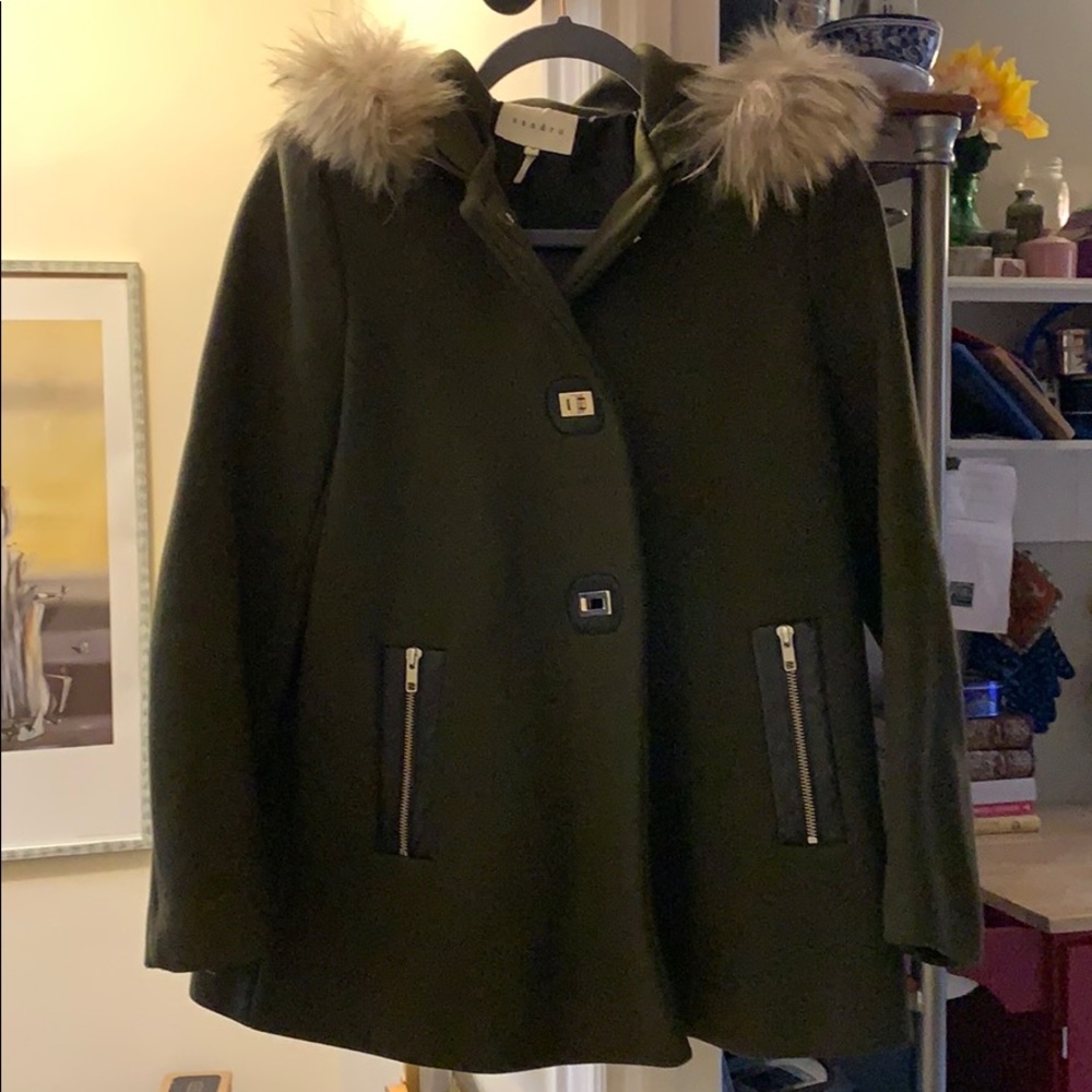 Olive Green Sandro Coat